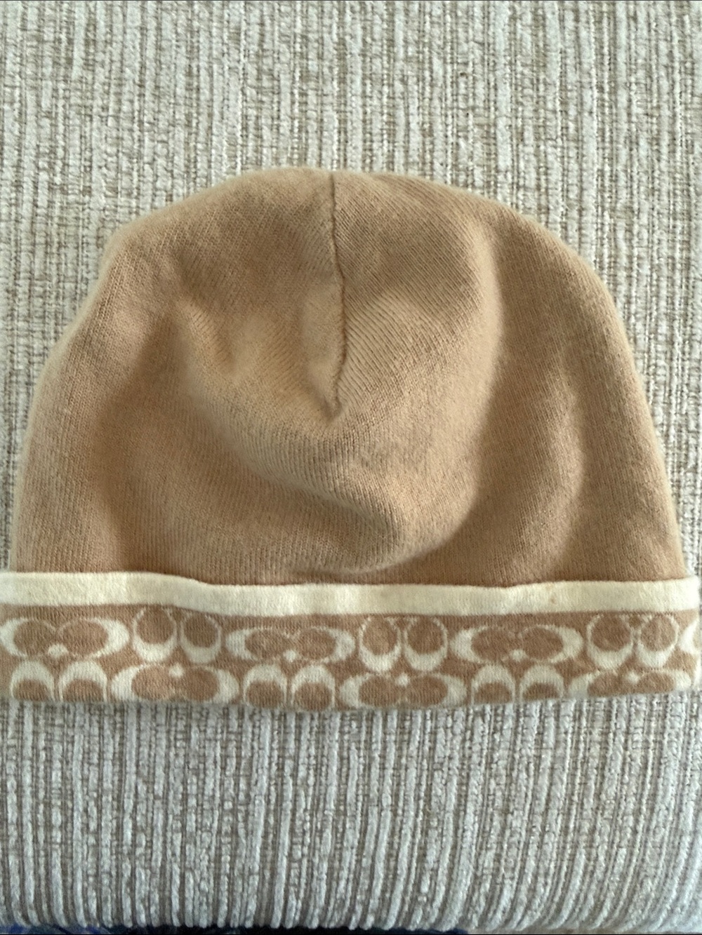 Coach 100% Merino Wool Beanie Hat One Size
